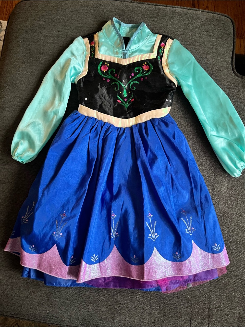Disney Princess Dress in Aqua, Black, Royal Blue, Pink, Purple